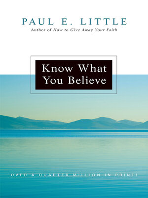 cover image of Know What You Believe